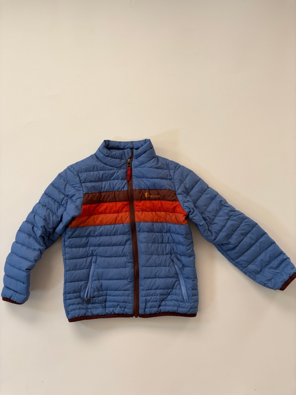 Cotopaxi Light Blue Striped Puffer Jacket XS - Picture 2 of 5